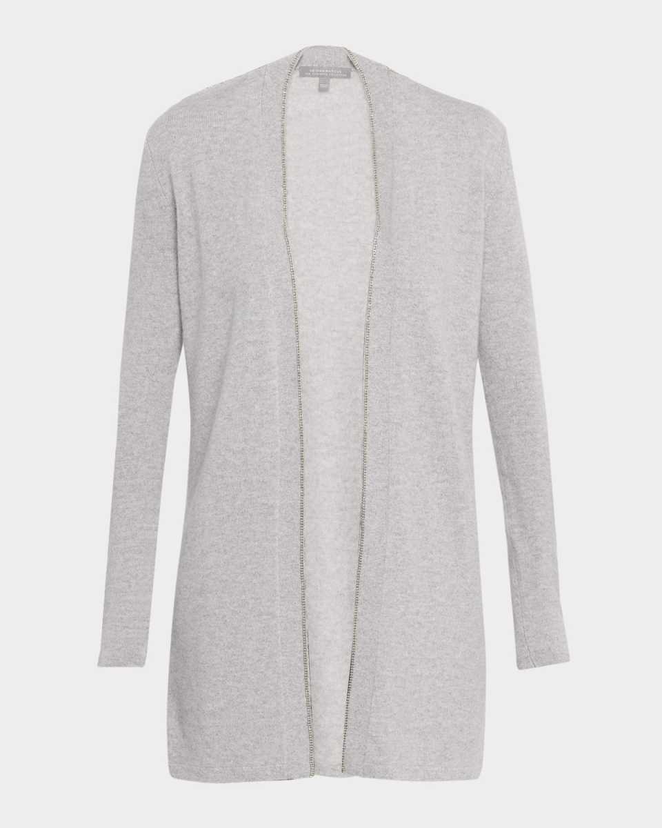 Cashmere Duster Cardigan with Chain Detail